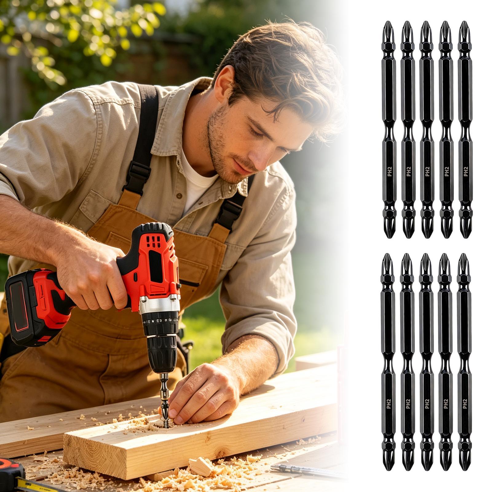 End Mill - Magnetische Bohrer, doppelseitig gefräster magnetischer Schraubendreherkopf,