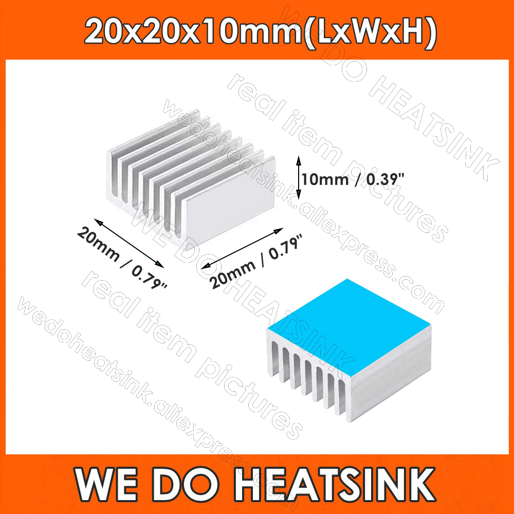 Aluminium Extrusion - 30x11x5mm Silber Ton Thermische Selbst Adhesive