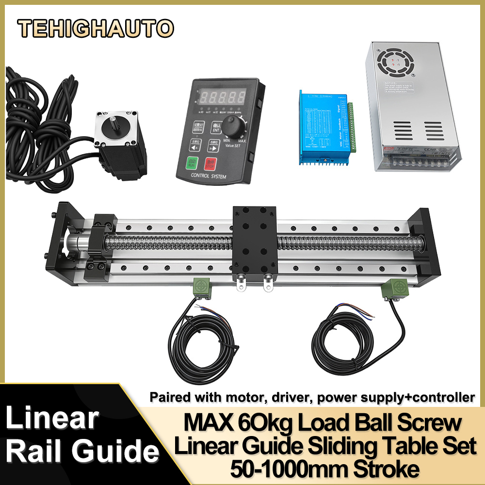 Linear Rail - CNC Kugelgewindetisch Linearführungssatz mit Nema23 Motor,