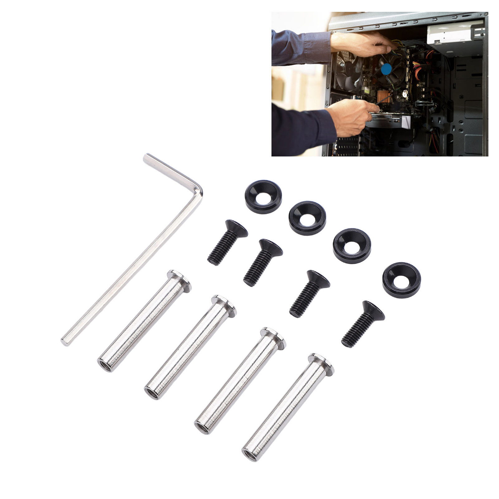 Aluminium Extrusion - Schraubensatz für CPU-Lüfter, Schrauben für Computergehäuse,