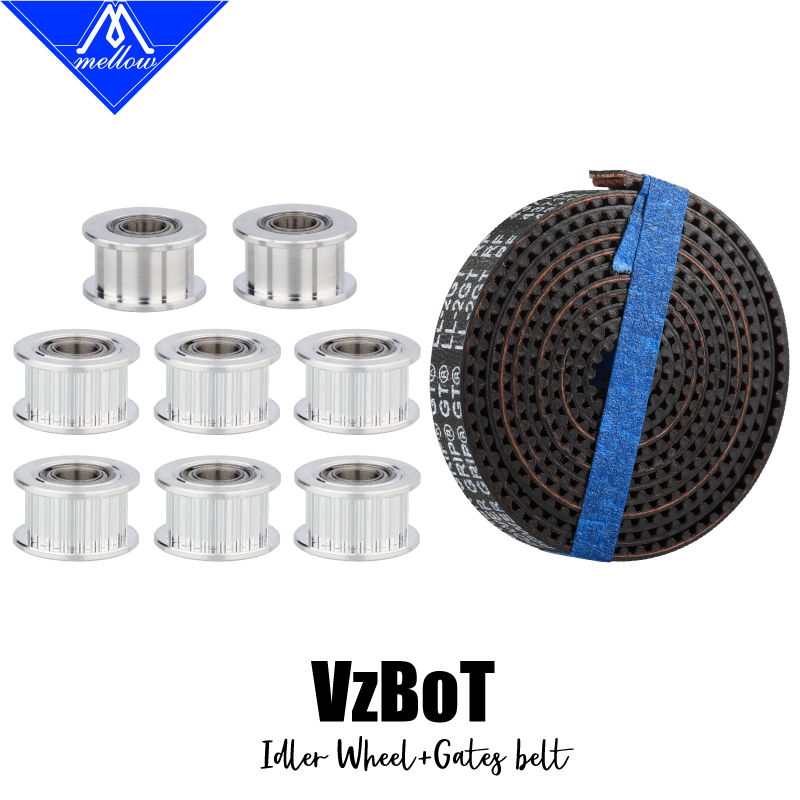 Gt2 Belt - Mellow 1Set Aluminium GT2 Spannrolle Mit